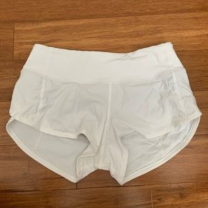 white lulu lemon shorts